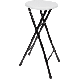 Barkruk wit zonder rugleuning